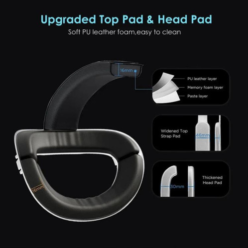 Bandeau réglable pour casque Meta Quest 2 VR RGB, batterie intégrée de 8 000 mAh (blanc) SH201C482-09